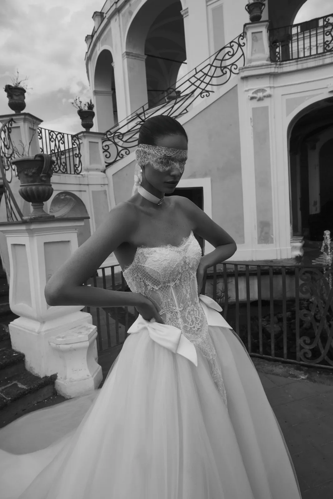 Cambridge, abito principessa con fiocchi — collezione Felicia Couture, made in Italy — foto 5